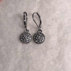 Express Sterling Silver Crystal Dangle Earrings